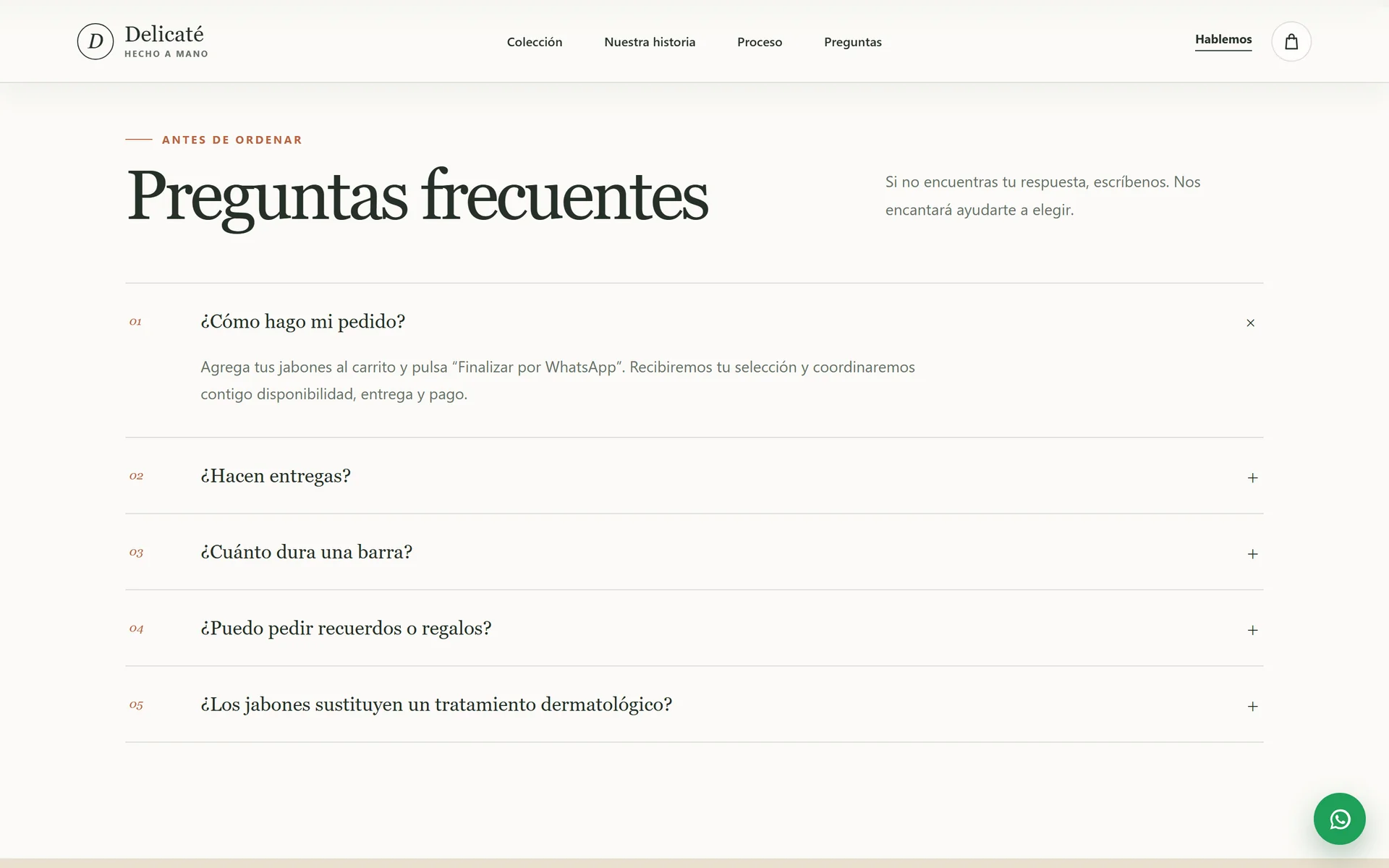 Frequently asked questions with the first answer expanded